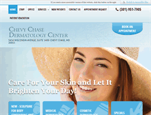 Tablet Screenshot of chevychasedermatologycenter.com